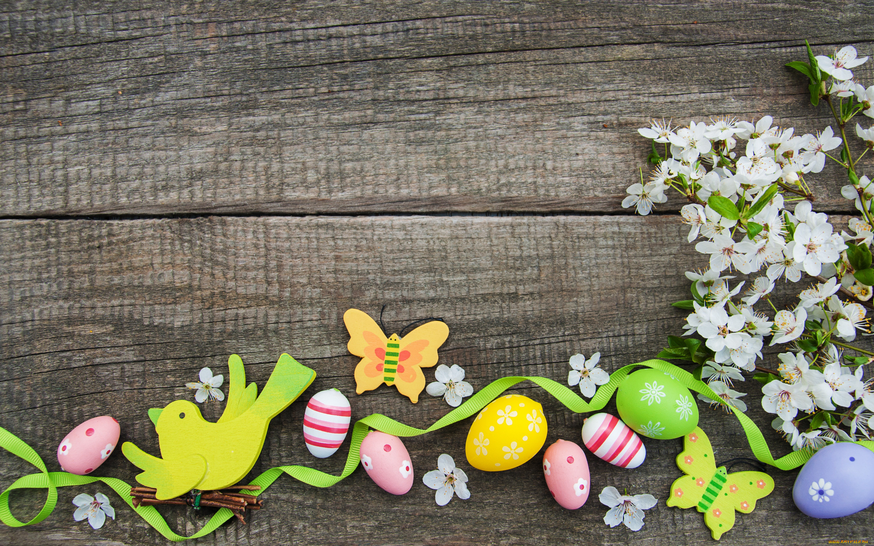 , , , , colorful, happy, wood, blossom, flowers, spring, easter, eggs, decoration